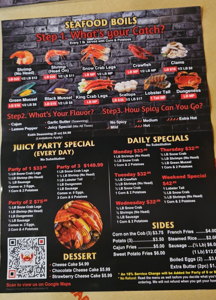 Juicy Seafood & Bar Menu - Image 3